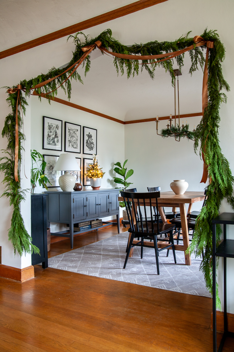 Fresh Faux Greenery and Classic Christmas Decor