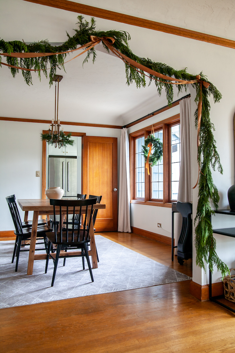 Fresh Faux Greenery and Classic Christmas Decor