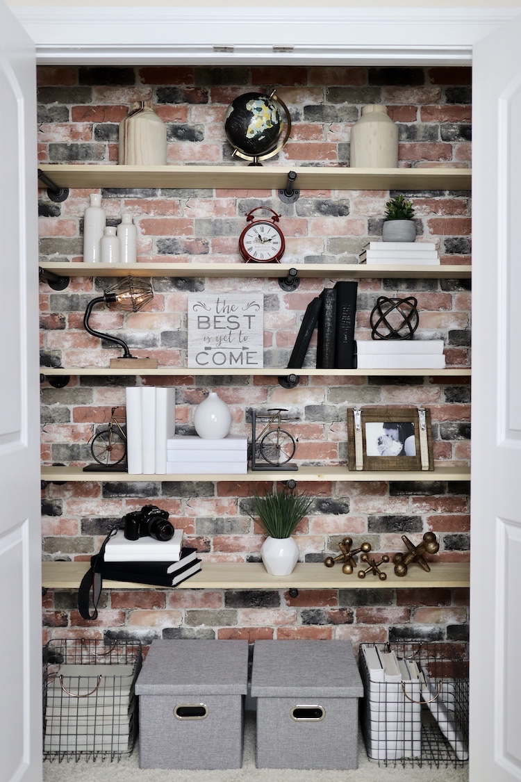 Book Shelf Closet Makeover